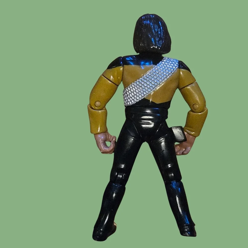 Vintage Star Trek TNG Worf‎ Action Figure Playmates Klingon Gold Uniform 1992